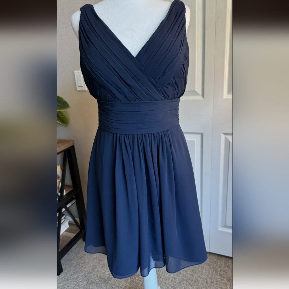 Navy Blue A-line Short Formal Dress